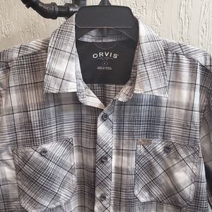Orvis Classic Collection Short Sleeve Button Down Plaid Shirt